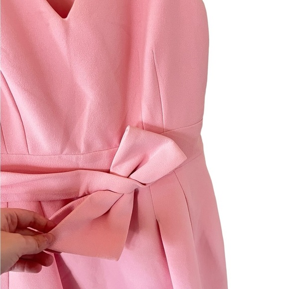 Claudie Pierlot Bow Embellished Pink Crepe Dress - Picture 5 of 10